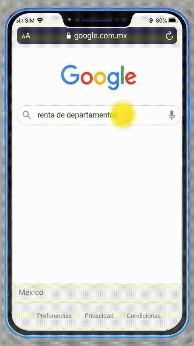 GIF demostrativo de una Campaña Universal de Aplicaciones (UAC) de Google Ads